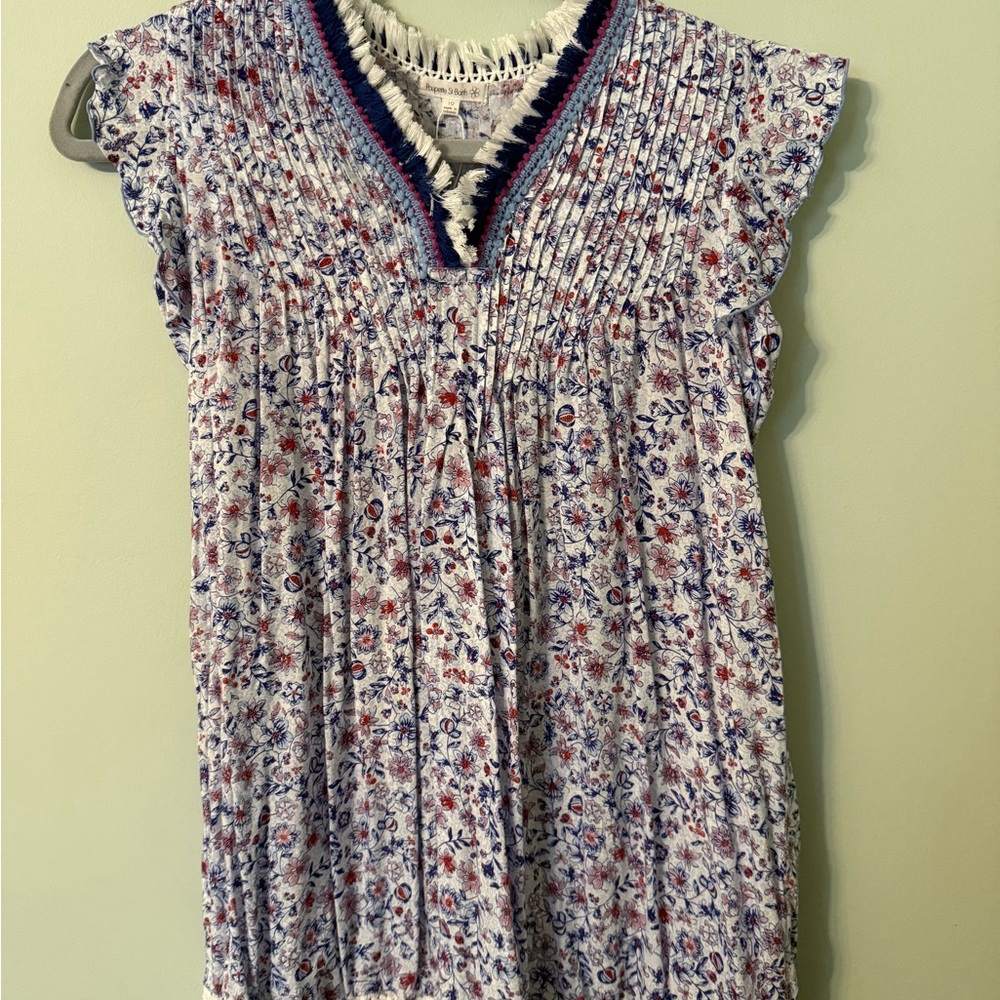 Poupette St Barth Dress with Blue and Red Accents